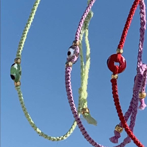 Handmade Glass Evil Eye Adjustable Bracelet 🧿 - Picture 10 of 13